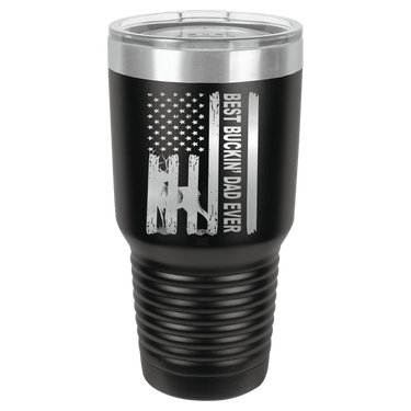 Patriotic Best Buckin' Dad Ever 30oz Ringneck Tumbler